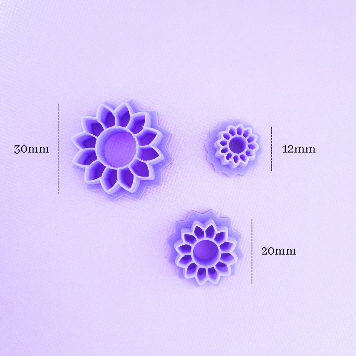 Imprint Sunflower Polymer Clay Cutter Jewellery and Craft Supplies