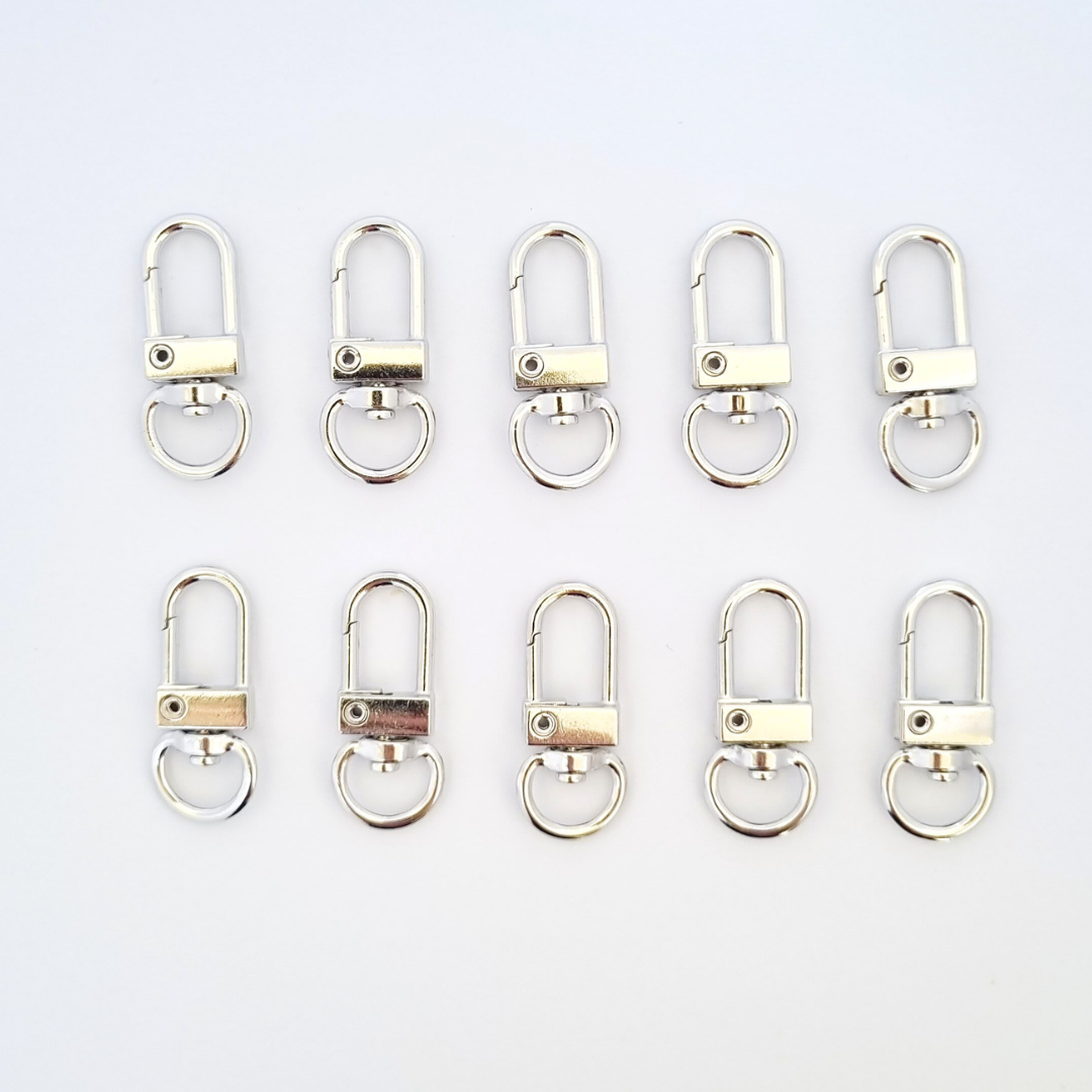 5pcs Swivel Clasp PLATINUM Jewellery and Craft Supplies Australia