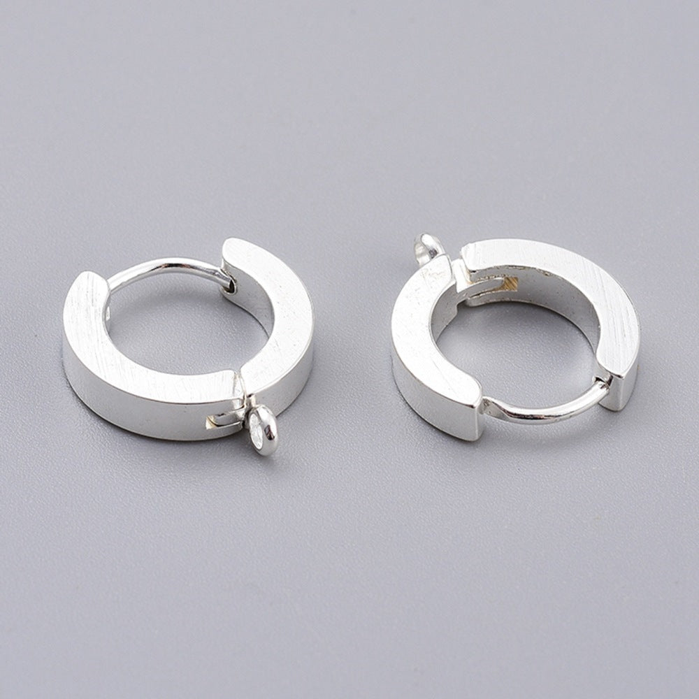 Silver Crystal Huggie Hoop Earrings - Lovisa